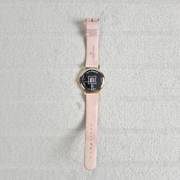 Laura Biagiotti Womens Swiss Quartz Watch Pink Leather Gold Floral 37mm Read* - Picture 11 of 16